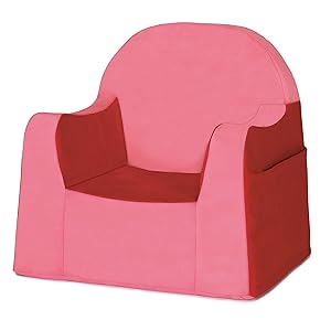 P’kolino Little Reader - Sillón liviano y cómodo para el pequeño niño lector sillita para bebes con forro de microfibra resistente, Rojo