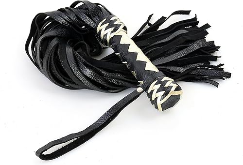 Miniatura 17 de Látigo de caballo suave hecho a mano, herramientas de cuero genuino de 19.7 y 27.6 pulgadas, esencial para entrenamiento y equitación ecuestre