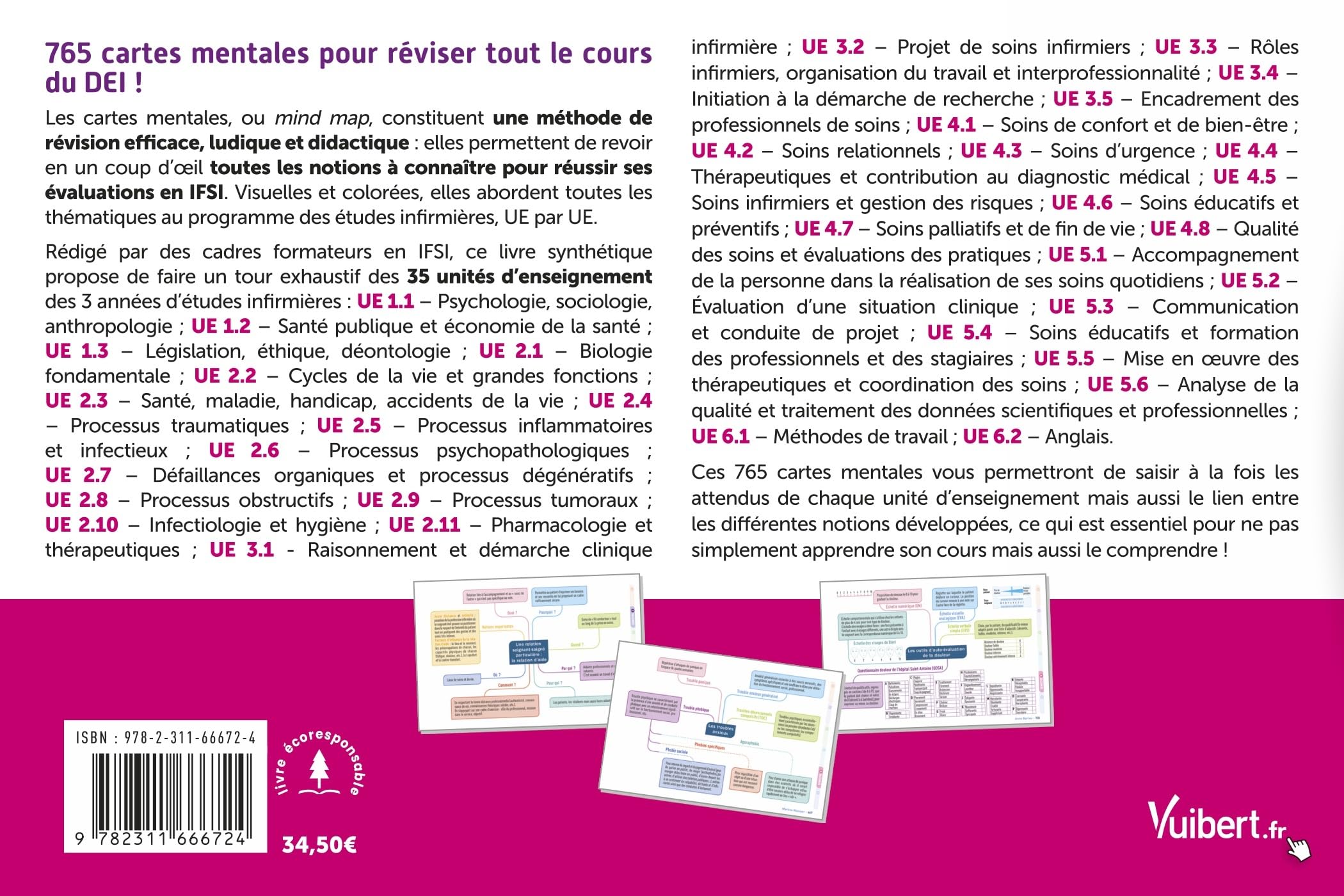 Mémento 100% visuel La compil IFSI Semestres 1 à 6 en 765 cartes mentales: Pour les 3 ans du DEI - 35 UE, de l'UE 1.1 à l'UE 6.2