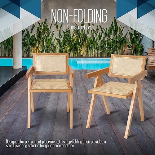 Miniatura 4 de ISL Furnishings - Silla plegable moderna de ratán Ibiza (1, negro)