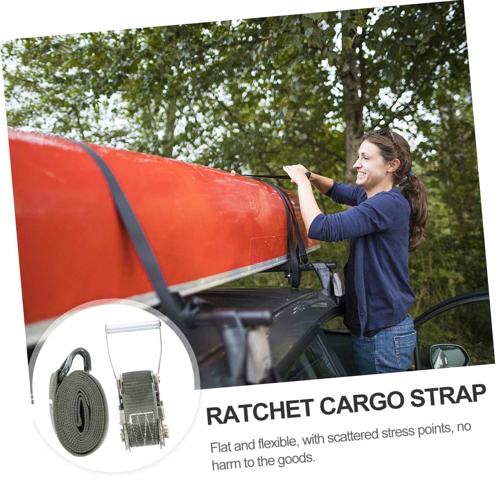 Angoily LKW-Gurte Ratschengurte 1 Set Zurrgurte Haken Stabiler Frachtgurt Motorradfallen Verstärkte Metallschnalle Zufällige Farbe