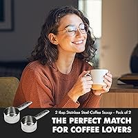 Vista 5 de Chef Craft Select - Medidor de café, 4 pulgadas 2 cucharadas, acero inoxidable (paquete de 2)