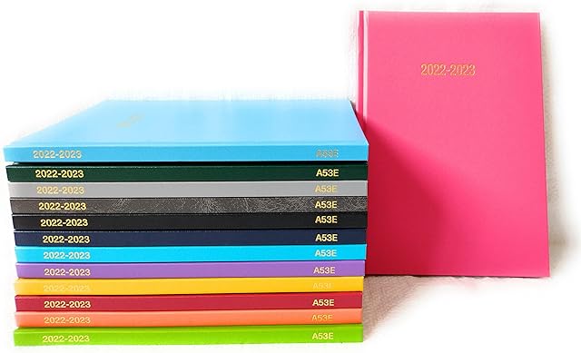 2022-2023 Academic Diary A5 WTV Week to View Appointment Mid Year Planner Black/Nevy Blue/Red/Pink/Purple Colour (Pink)