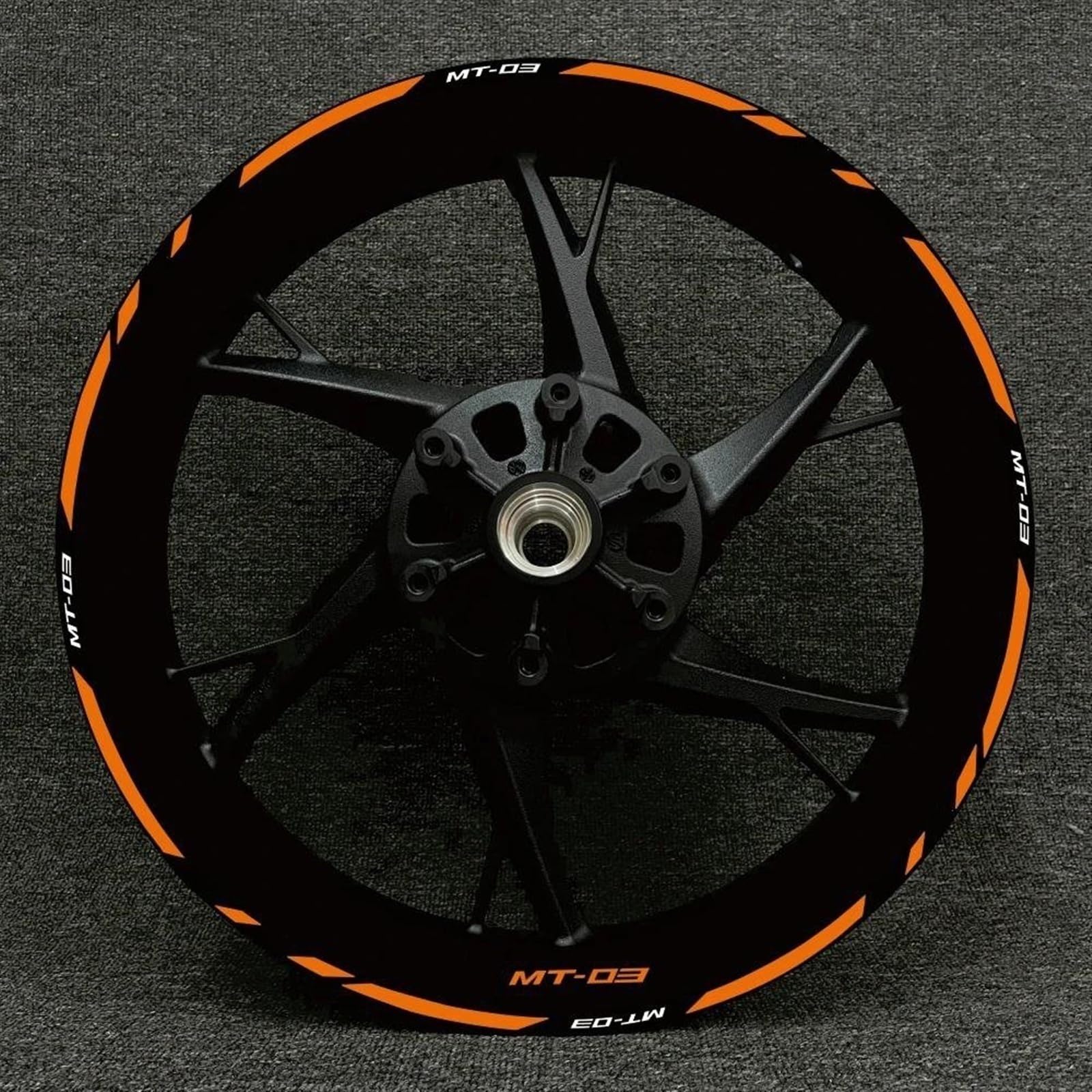 Stickers Motorcycle Wheel Stickers Night Reflective Decorative Rim for Yamaha MT-03 MT 03 Mt03(Style 9)