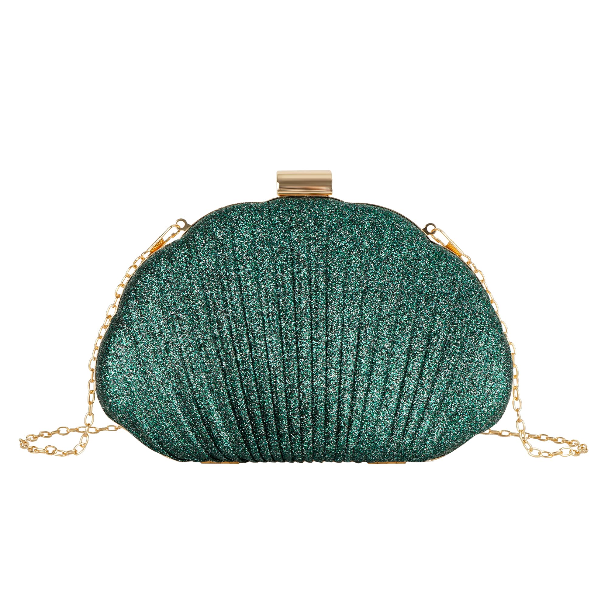 Women Seashell Evening Bag Purse Mermaid Chain Strap Clutch Handbag Shoulder Bag