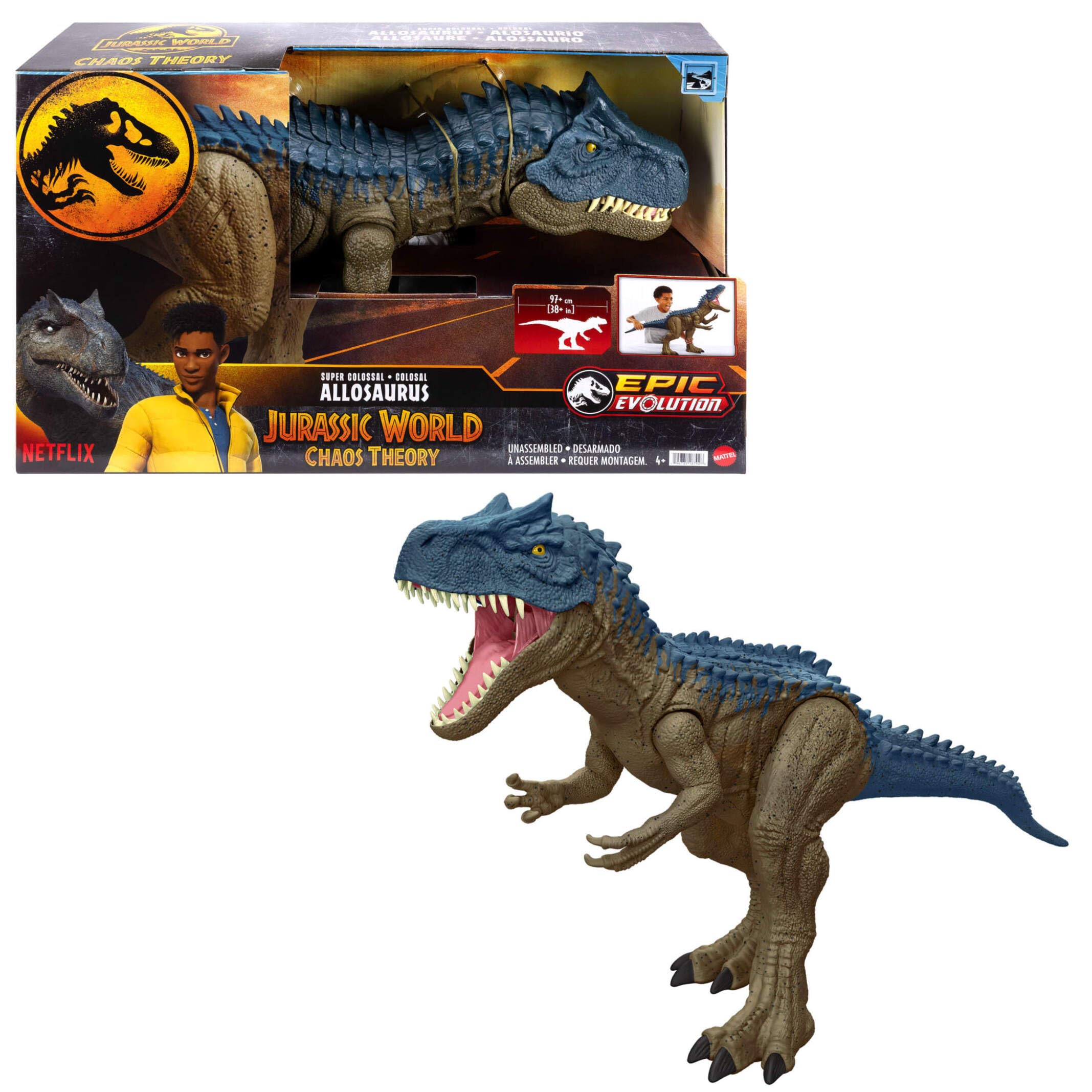 Mattel Jurassic World: Teoría del Dinocaos Netflix - Allosaurus