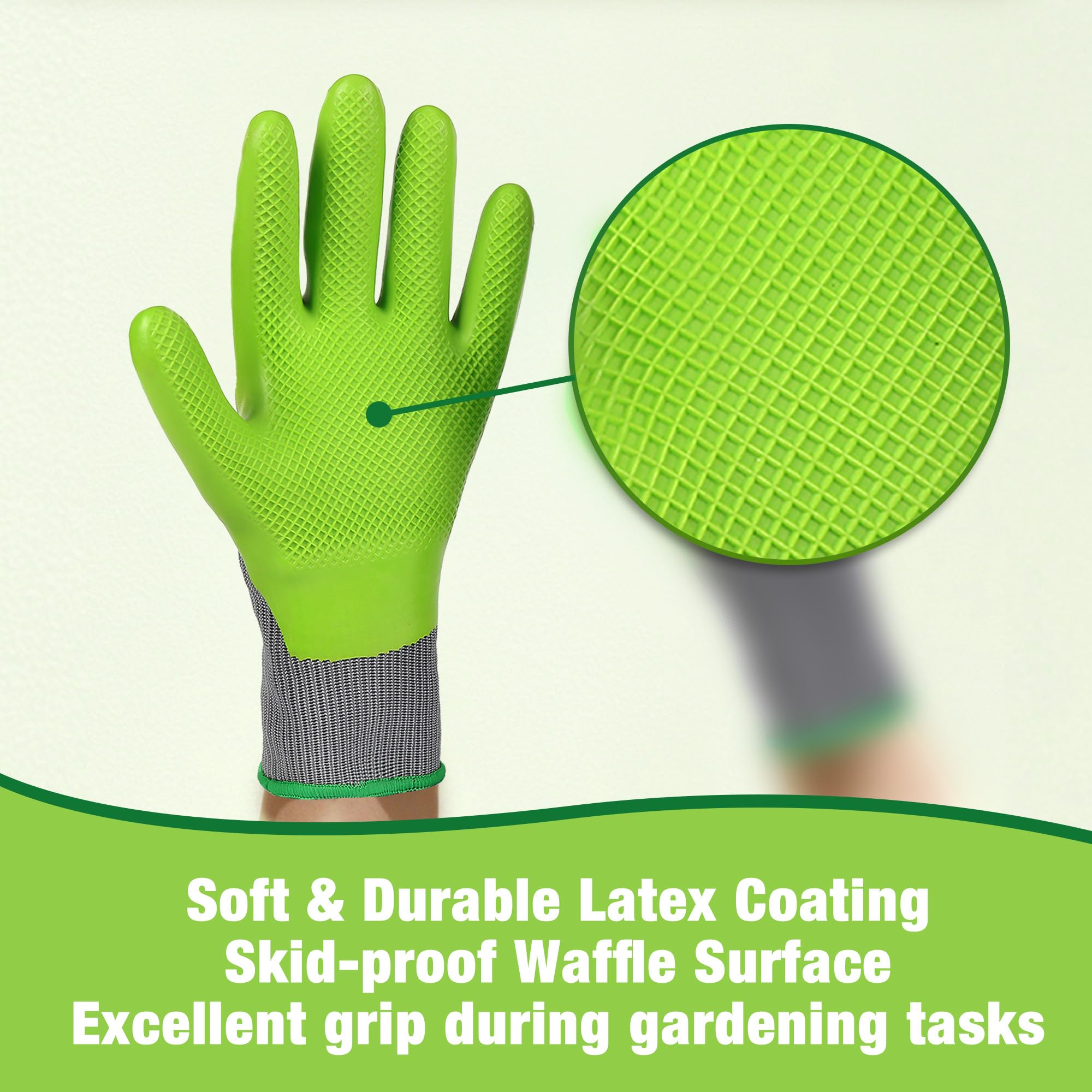 WORKPRO Gardening Gloves, 6 works Breathable and Non-Slip Garden Gloves, Versatile Work Gloves for Gardening DIY, Outdoor Maintenance - Image 2
