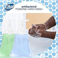 Vista 2 de Dial Jabón de manos espumoso antibacteriano completo, 60 onzas de jabón de manos espumoso. Paquete variado de 2 aromas de agua de manantial/pera, 15