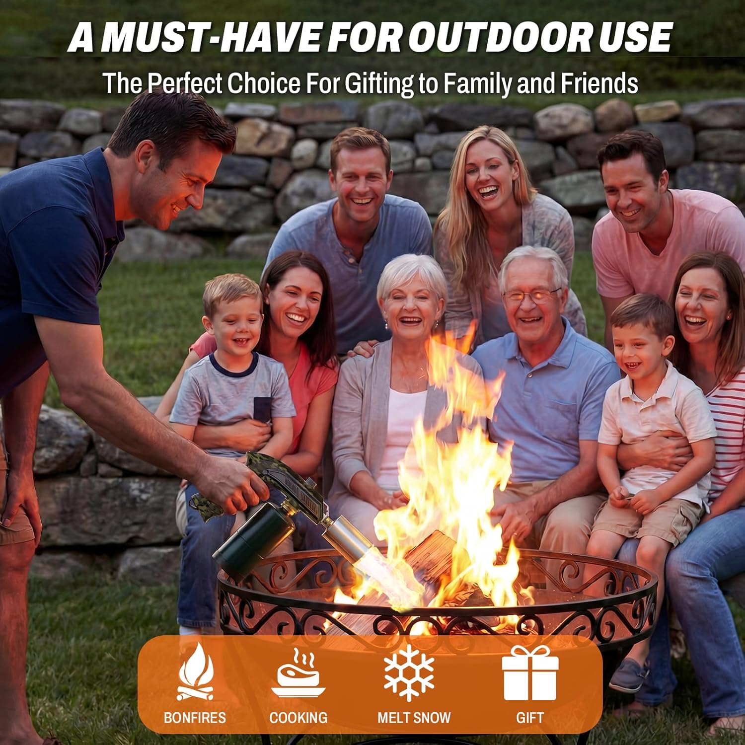 MR. COUNT Propane Torch Gun with Safety Lock, Adjustable Blow Torch Kitchen Cooking Torch for Sous Vide, Steak Searing, BBQ Grill, Charcoal Lighter, Campfire Starter (Propane Tank Not Included)