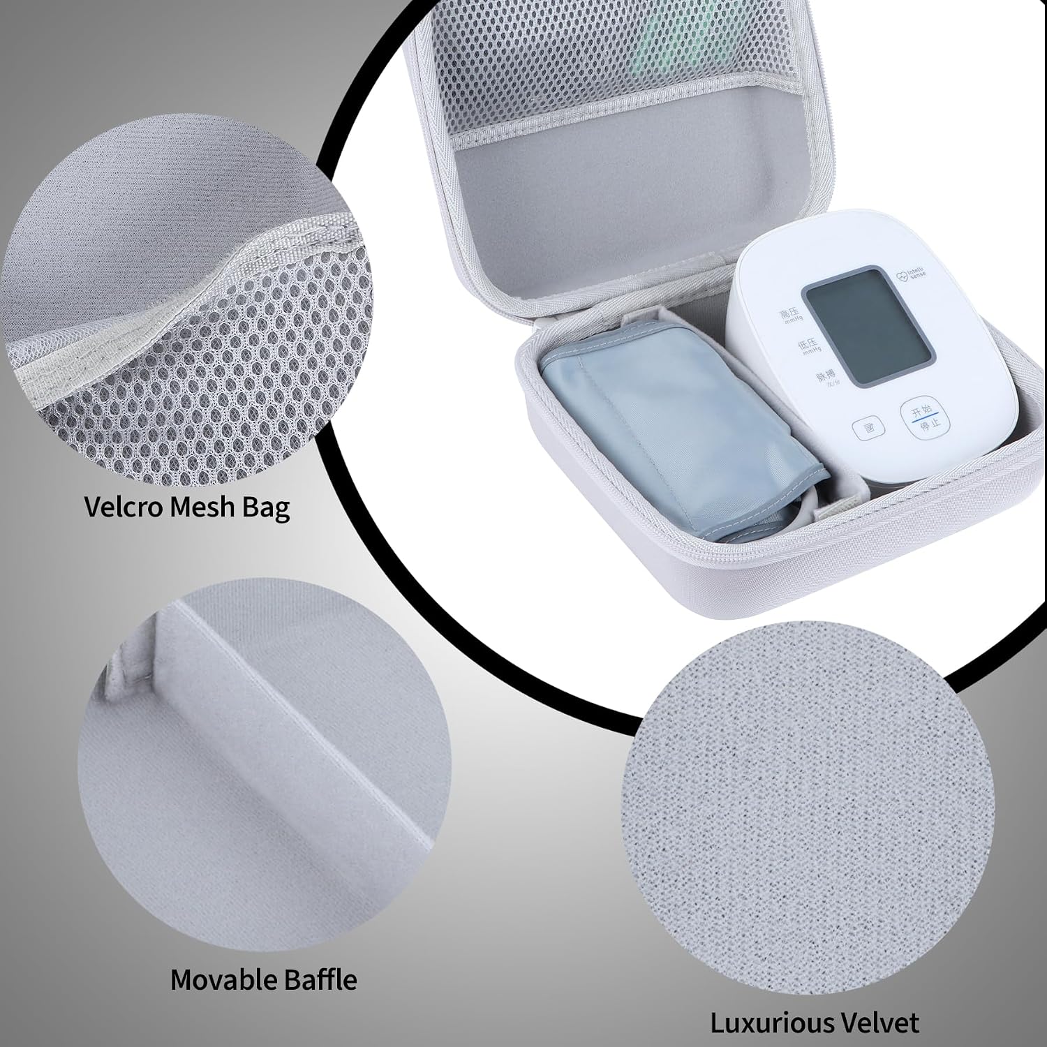 Storage Case Compatible with OMRON Iron BP5000 / Bronze BP5150 / Silver BP5255 Upper Arm Blood Pressure Monitor