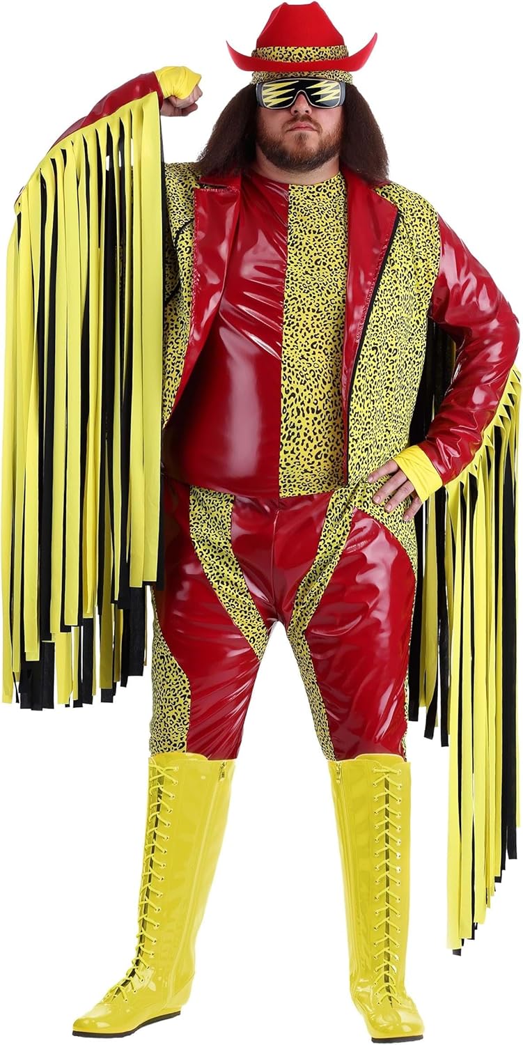 Amazon.com: Macho Man Randy Savage Plus Size Costume WWE Costume - 5X ...