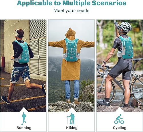 Miniatura 2 de Bolsa de hidratación para correr para hombres y mujeres, ligera, mini chaleco para mujer, para senderismo, carreras de maratón (paquete con vejiga