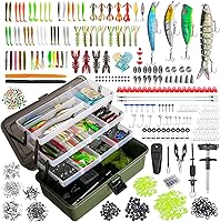 Pvnoocy 4-Layer 605-Pc Fishing Tackle Box Kit: Lures, Pliers, Grippers, Hooks & Tools for Beginners & Pros
