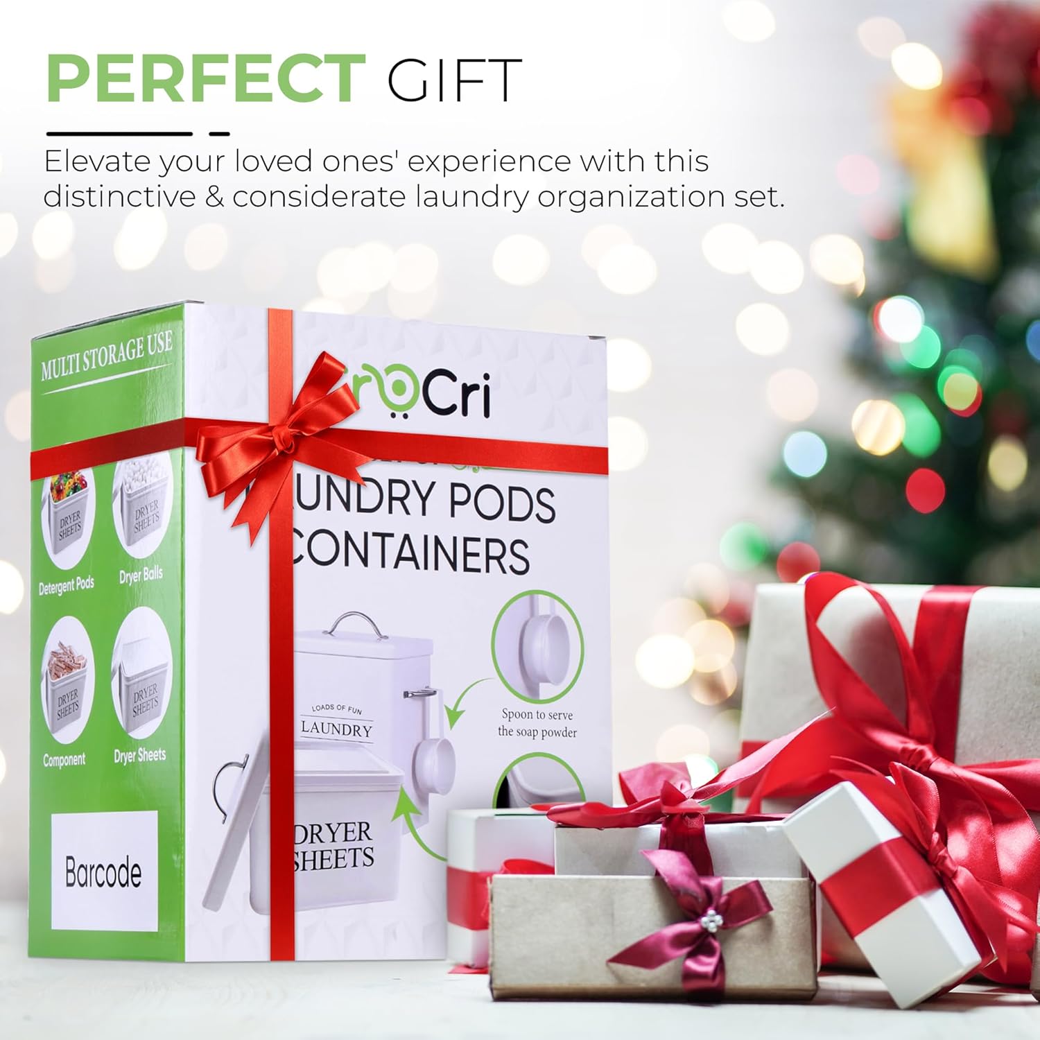 2 Pack Laundry Detergent Container and Dryer Sheet Holder Dispenser with hermetic seal,Farmhouse Laundry Room Organization Containers, Large Metal Laundry Detergent Powder Storage with Scoop