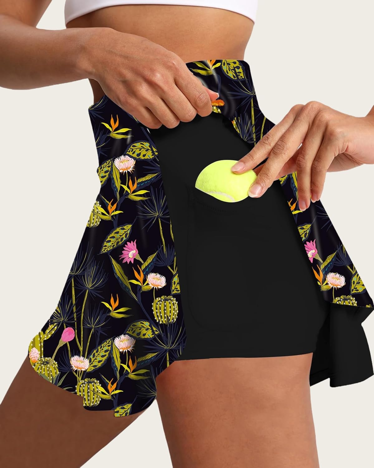 Women's Tennis Skirt Pleated Athletic Skirt with Shorts Pocket High Waisted Golf Skort for Workout Pickleball