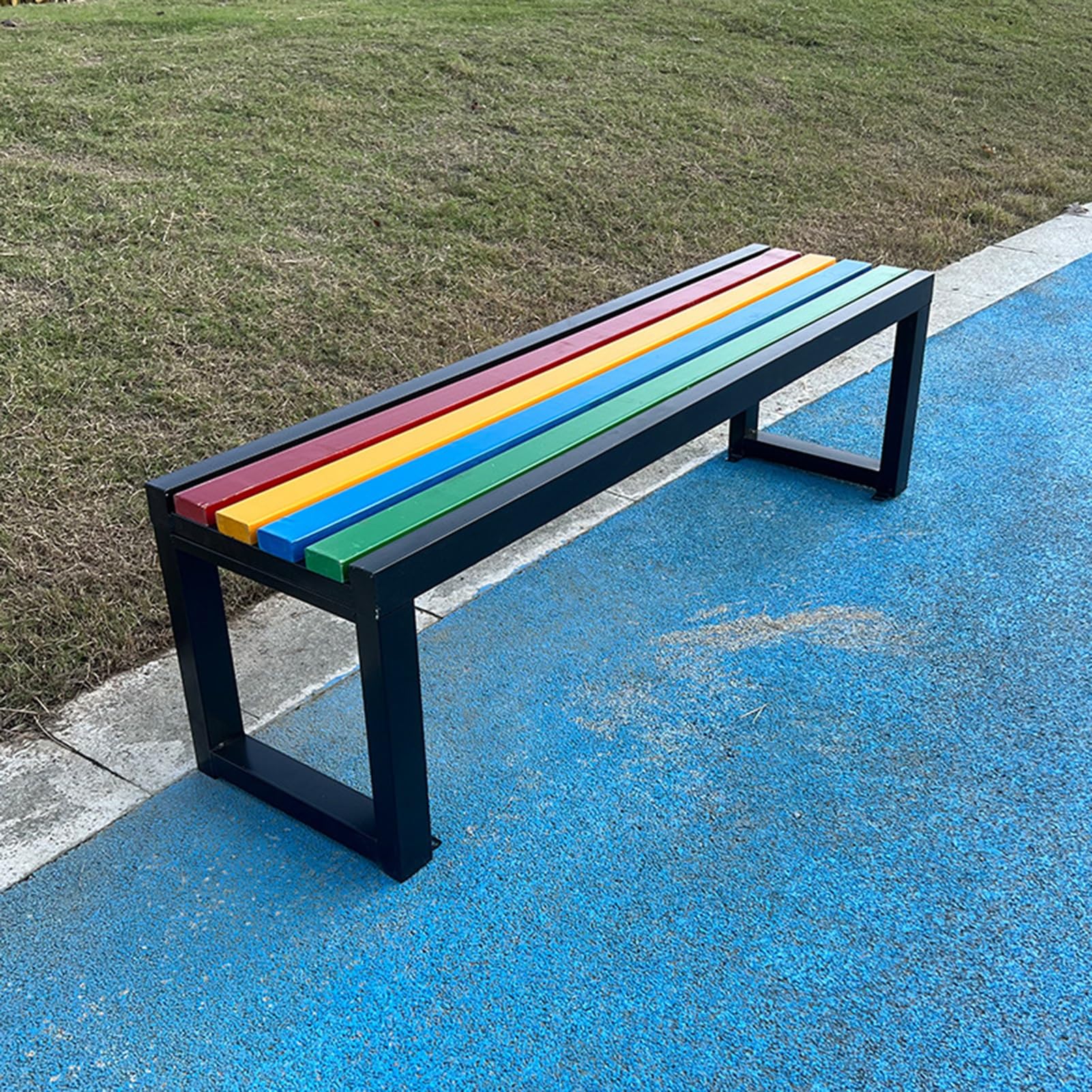 Panchine Da Giardino Per Parco All'Aperto, Panca Per Due Persone Senza Schienale, Panchine Da Parco In Legno Massello Anticorrosione, Per Giardino, Portico, Parco, Porta D'Ingresso, Balcone, Esterno