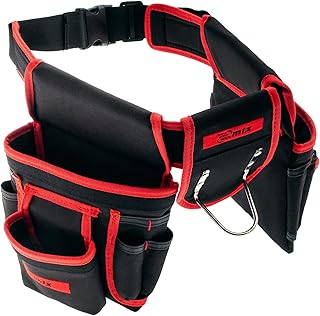 MTX Double Belt Tool Bag – 20 Pockets with Hammer Holder