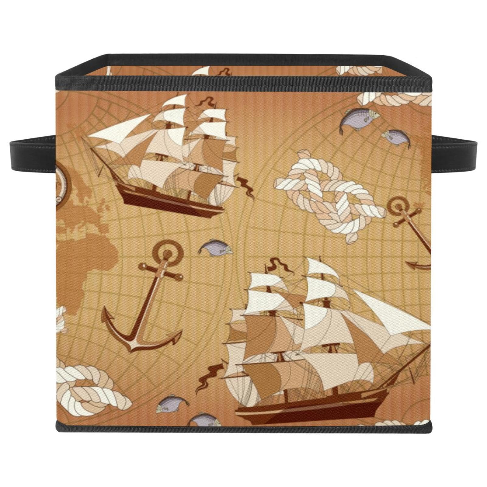 Panier de rangement en tissu océan pour organiser la chambre d'enfant