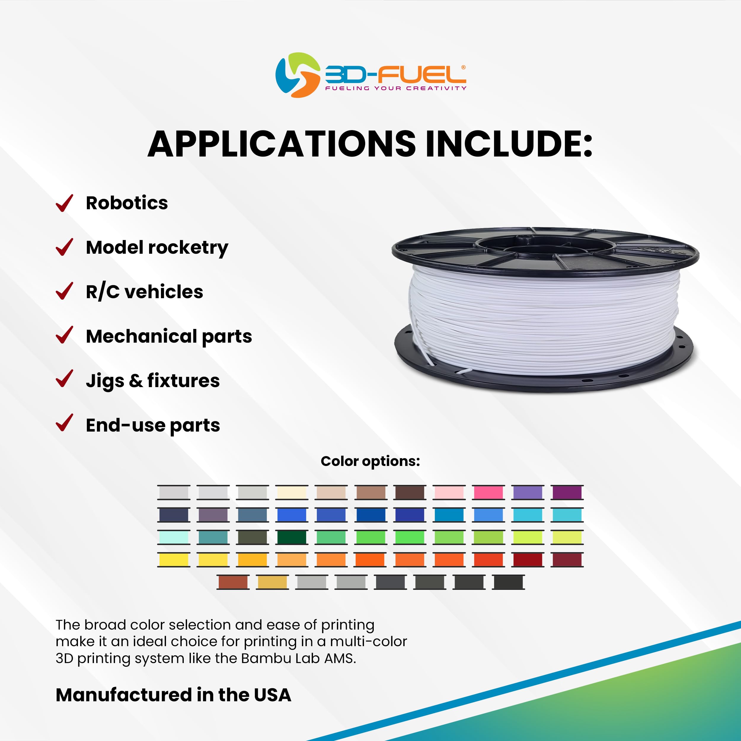 Filamento 3D-Fuel Tough Pro PCTG per stampa, migliore del filamento PETG, prodotto negli USA, precisione dimensionale +/- 0,02 mm, 1,75 mm, bobina da 1 kg, fosforescente