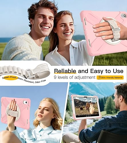 Miniatura 46 de BRAECN Funda para iPad de 9ª/8ª/7ª generación, resistente a prueba de golpes con protector de pantalla, soporte para lápices, soporte para tapa