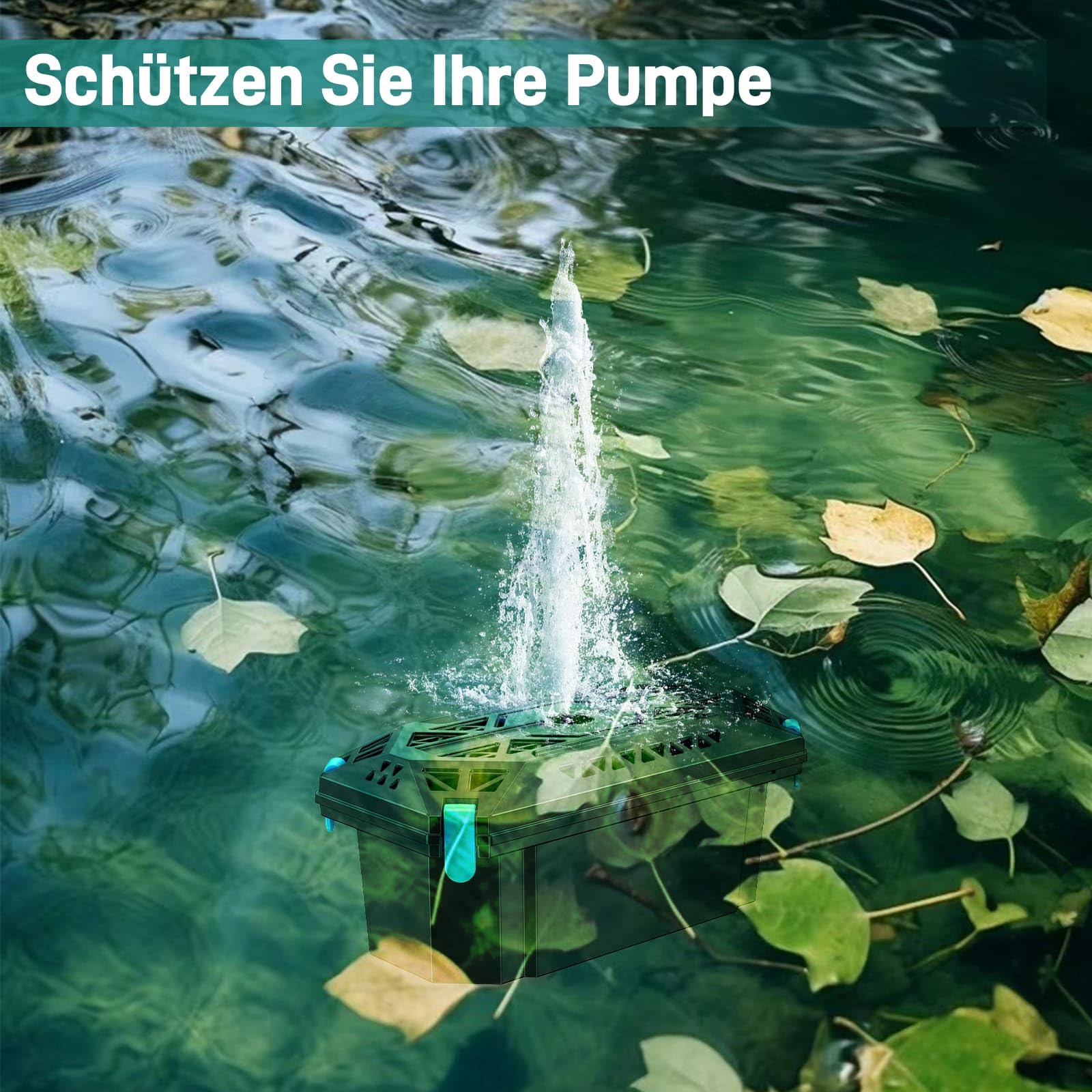 Biling Set completo di filtro per laghetto, utilizzato con pompa per laghetto solare, pompa per fontana, filtro per laghetto, cascata, sistema di filtrazione biologica per la protezione delle pompe