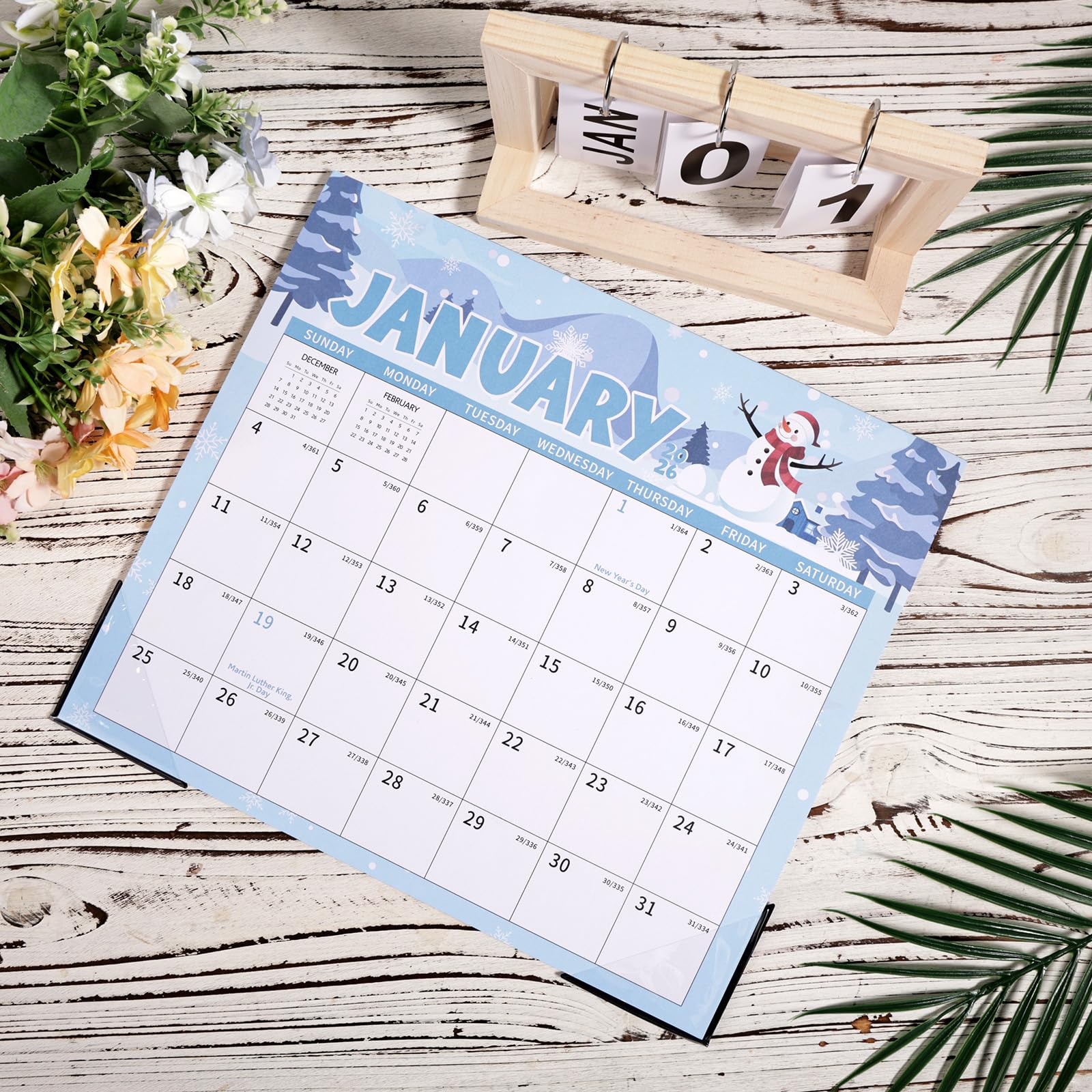 2026 Magnetic Calendar, 33x29cm/13x11.4in January 2026 - June 2027 Seasonal Theme Magnetic Month Tear Off Pad Calendar for Refrigerator Fridge Home Office School(Style D) - Image 4