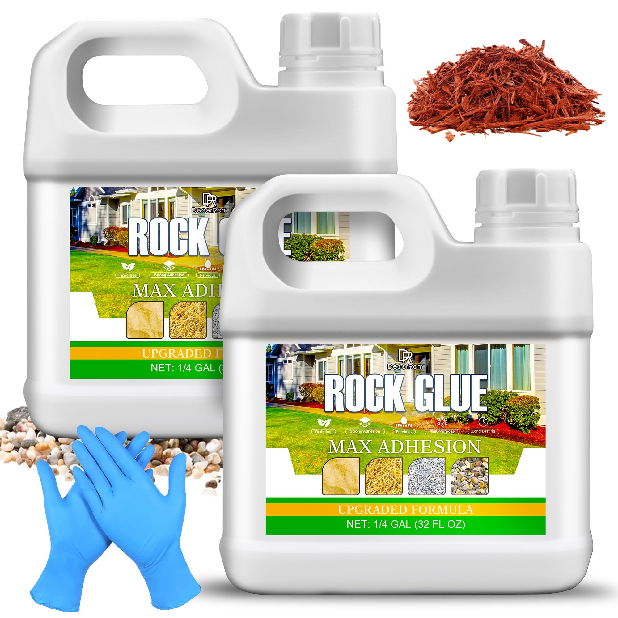Grind lijm 4 l – bindmiddel voor grind concentraat gebruiksklaar – professionele lijm voor grind, schors en stenen – hars met applicator voor tuinpaden, voor buiten