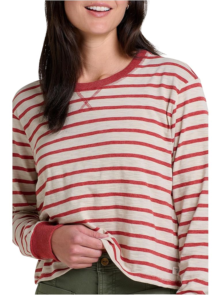 Red Toad&Co Boundless Jersey Long Sleeve Tee
