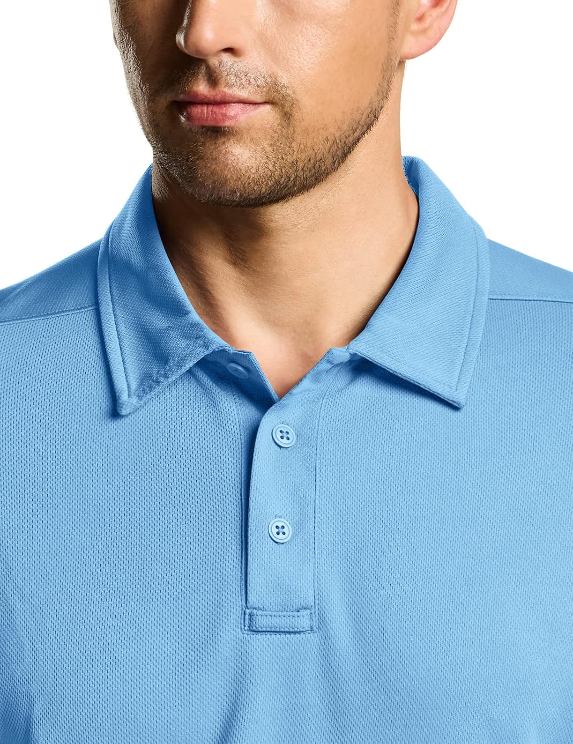 CQR Men's Polo Shirt, Long Sleeve Tactical Shirts, Outdoor UPF 50+ Pique Shirt, Dry Fit Lightweight Golf Shirts - Image 6