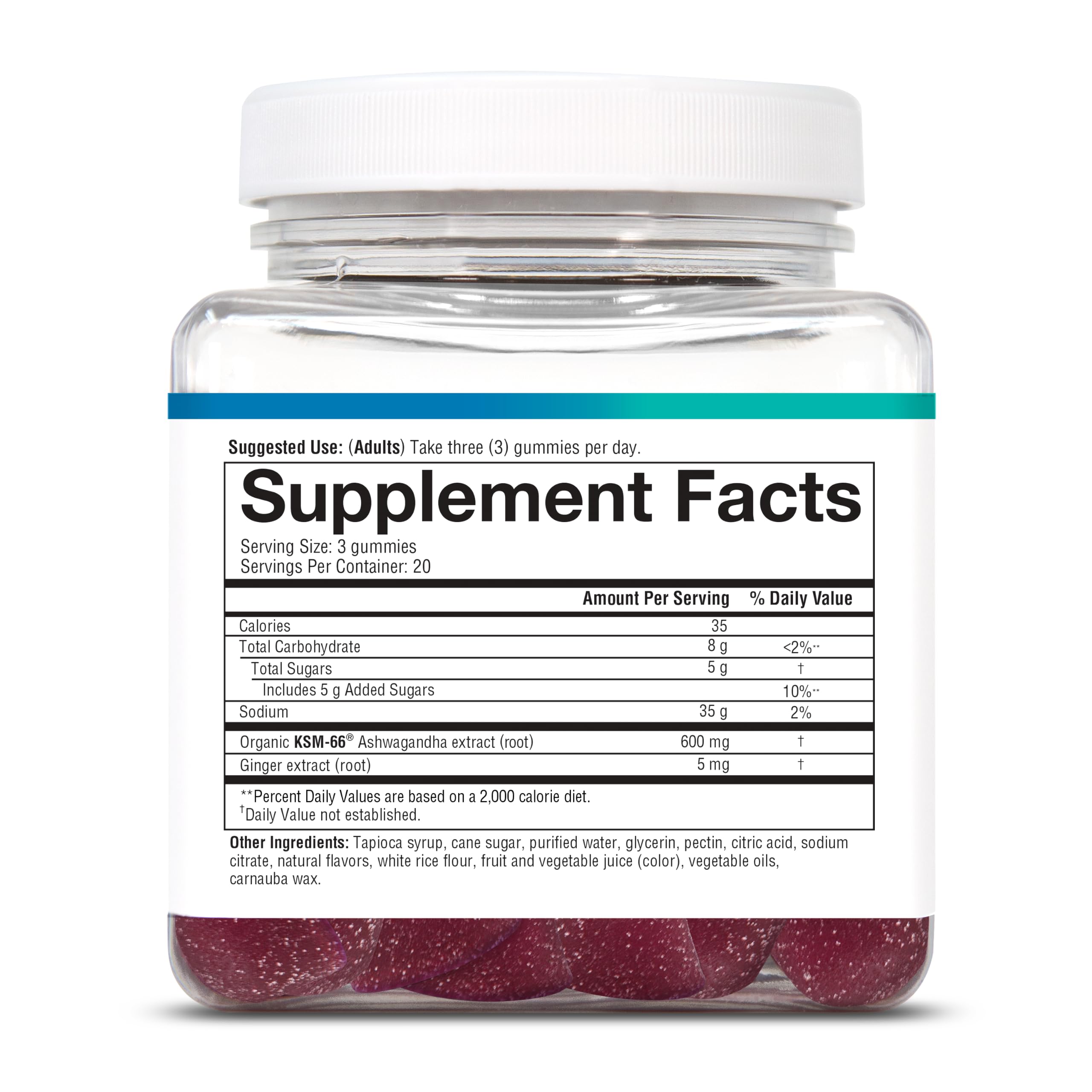 Youtheory Ashwagandha Gummy Made with Cane Sugar, Mixed Berry, 60 Gummies — Amazon image 9