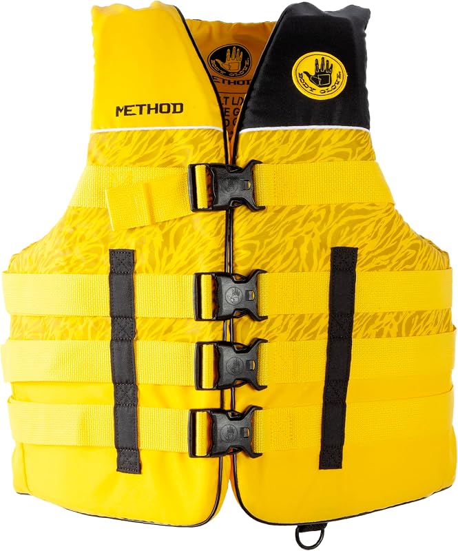 Method Unisex USCG Type III Life Jacket PFD – Classic 4-Buckle Nylon Boating Vest