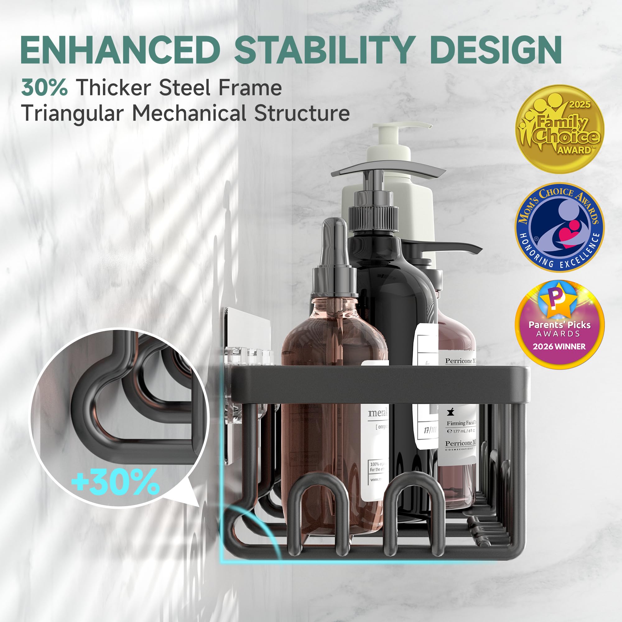 Black Shower Caddy 6-Pack F882
