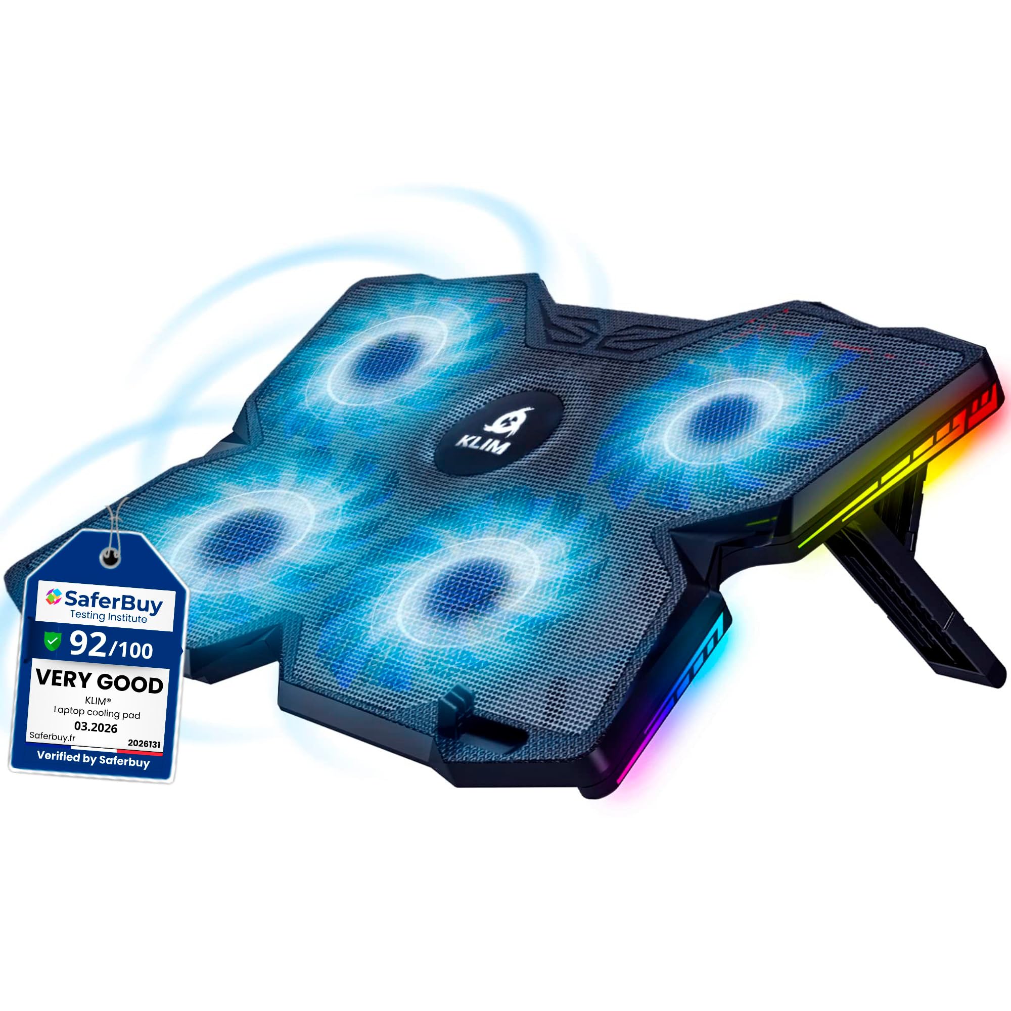 Wind RGB Laptop Cooling Pad with 4 Fans at 1200 RPM, USB Powered Stand