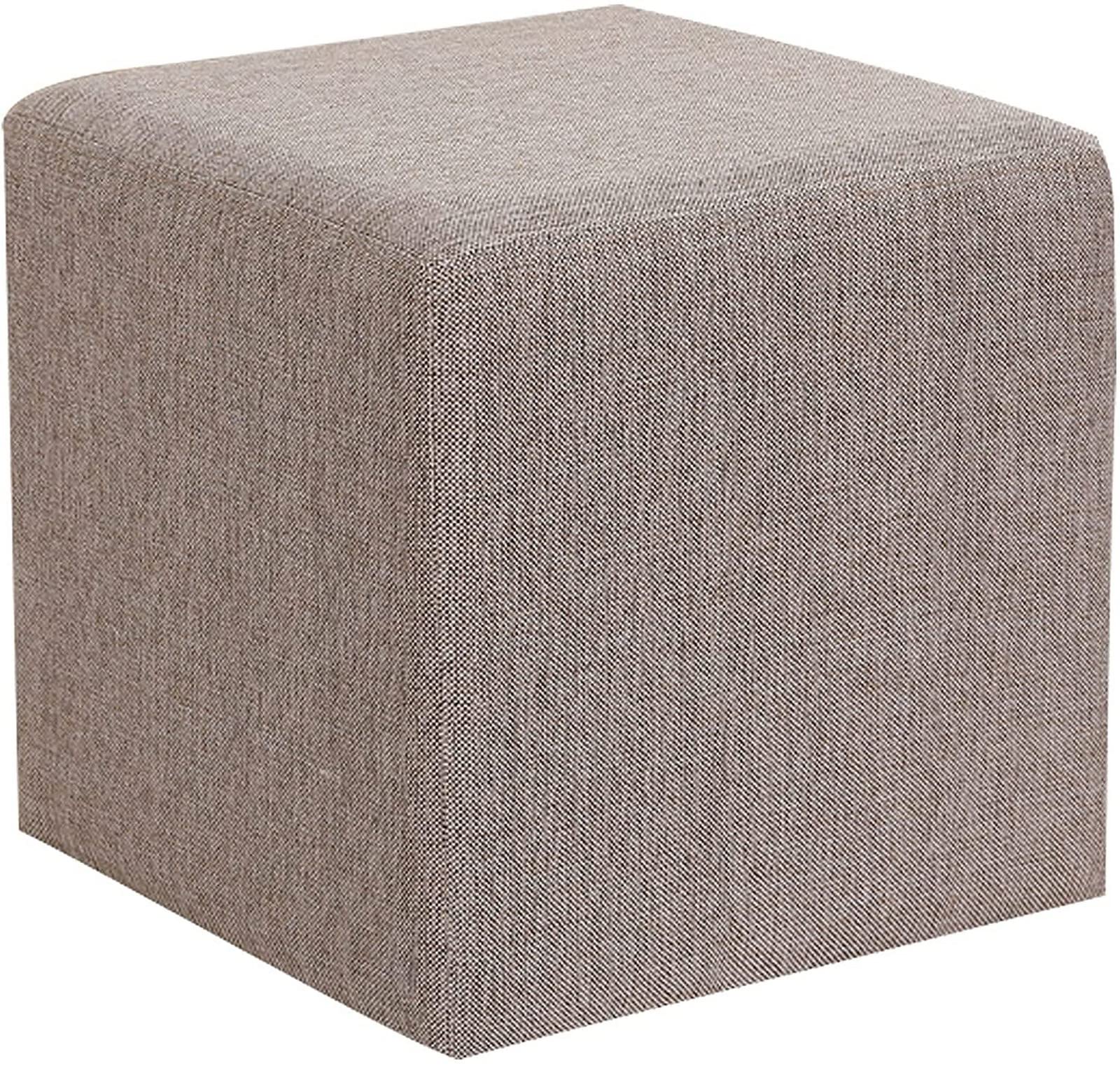 Repose-pieds coton lin marron pour créer un coin lecture cosy dans le salon