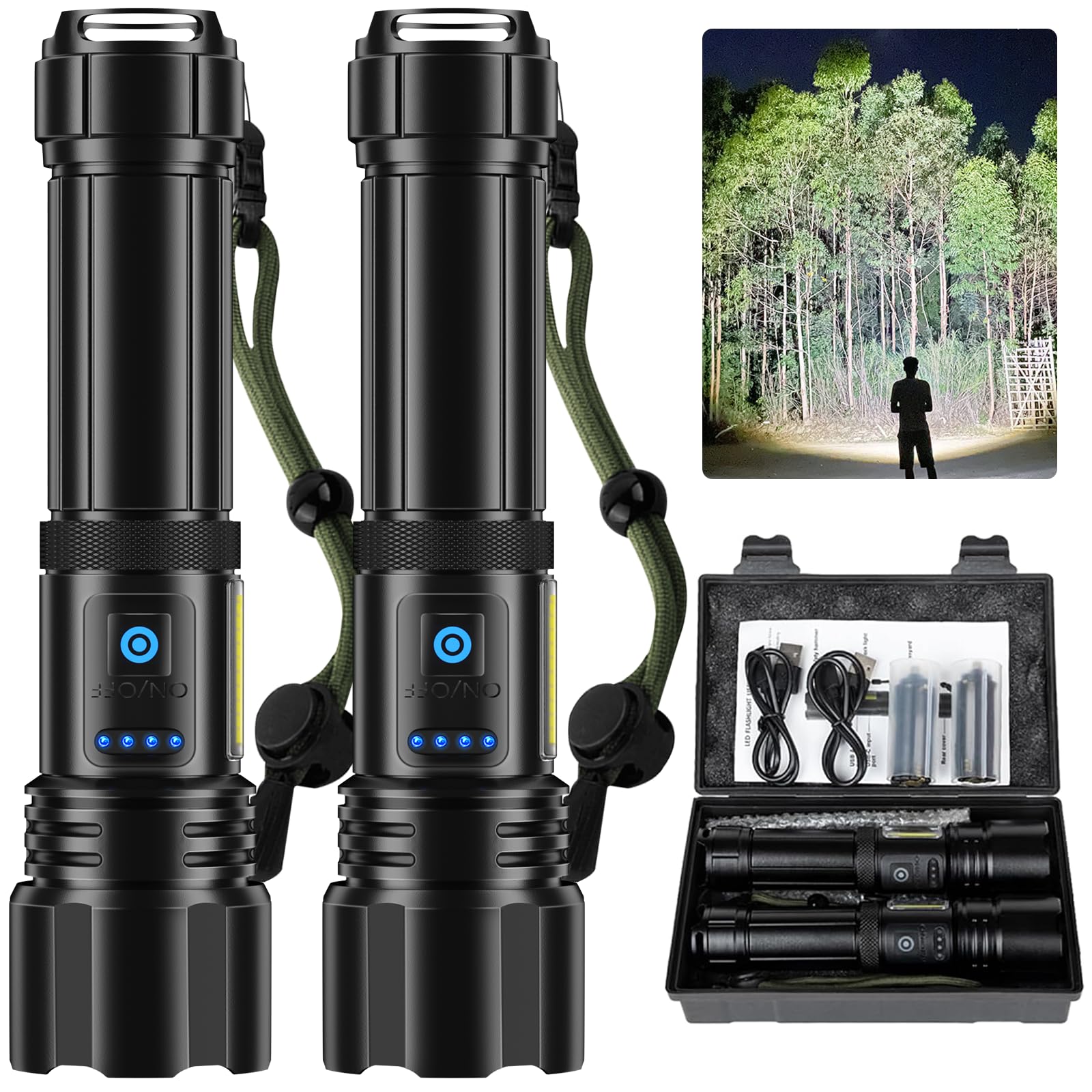 Amzyigou Amzyigo XHP160.5 Zaklamp, led, 150.000 lumen, oplaadbaar, USB Amzyigou Amzyigo XHP160.5 Zaklamp, led, 150.000 lumen, oplaadbaar, USB