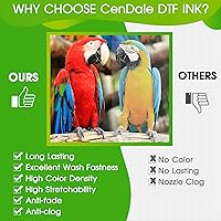 Vista 4 de Tinta DTF Prémium 3000ML - Tinta de transferencia DTF para película PET, Tinta DTF recargable para Epson ET-8550, L1800, L800, XP15000, R2400, P400