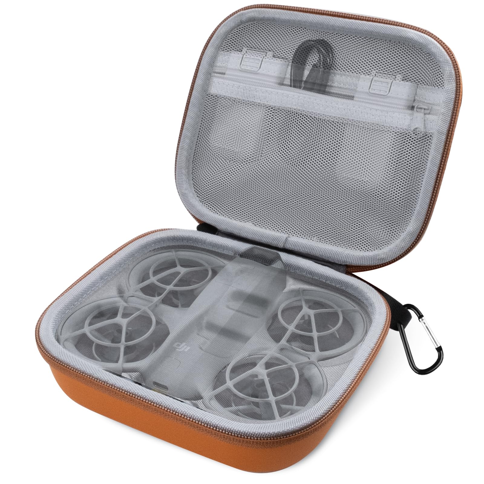 REYGEAK Custodia per il trasporto DJI NEO, custodia portatile in PU per accessori drone DJI NEO, custodia rigida impermeabile combinata con cavo dati/elica/protezione drone.