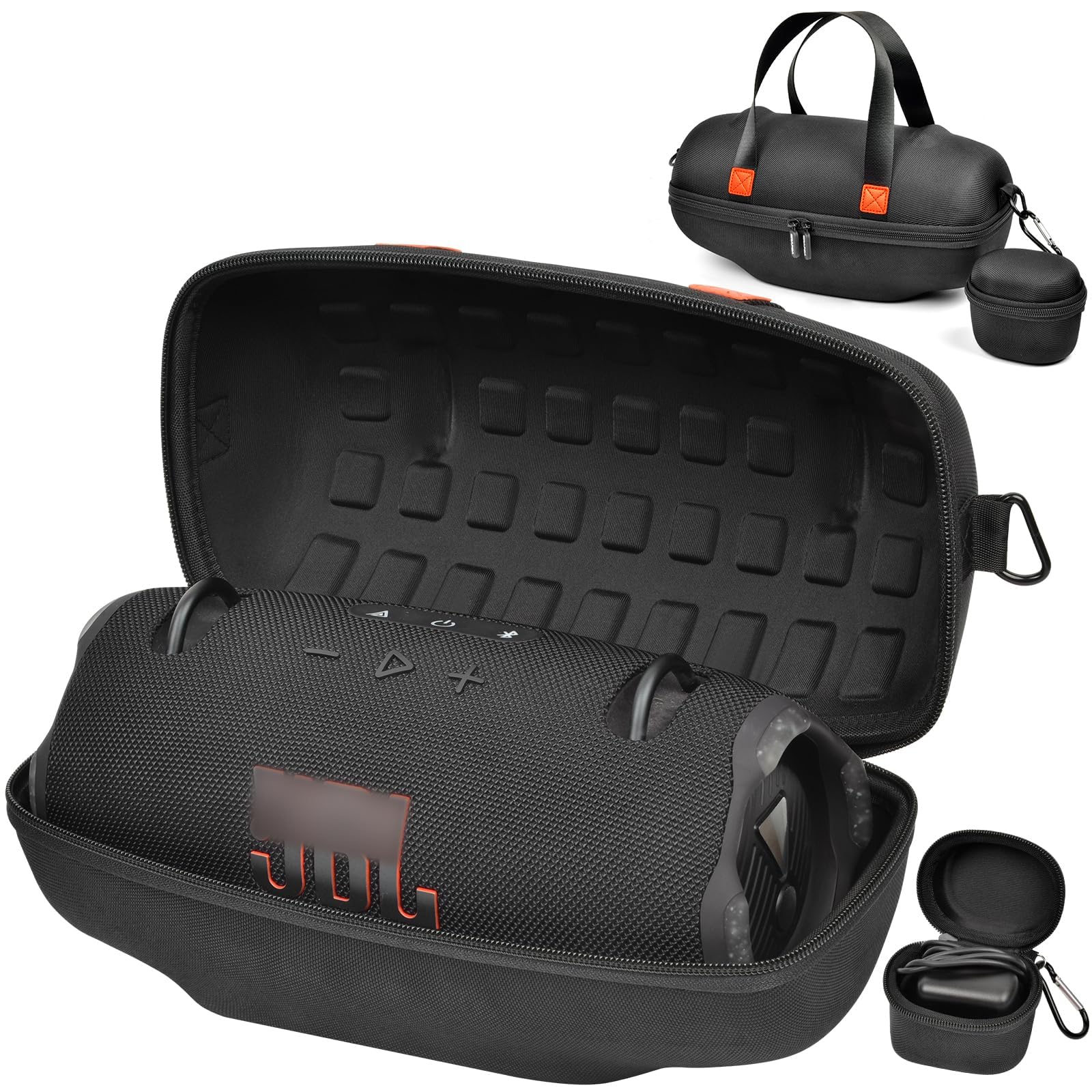 Etui kompatybilne z JBL Xtreme 4/Xtreme 3 Music Box, przenośny pokrowiec na głośnik Bluetooth z uchwytem na akcesoria (tylko pudełko)