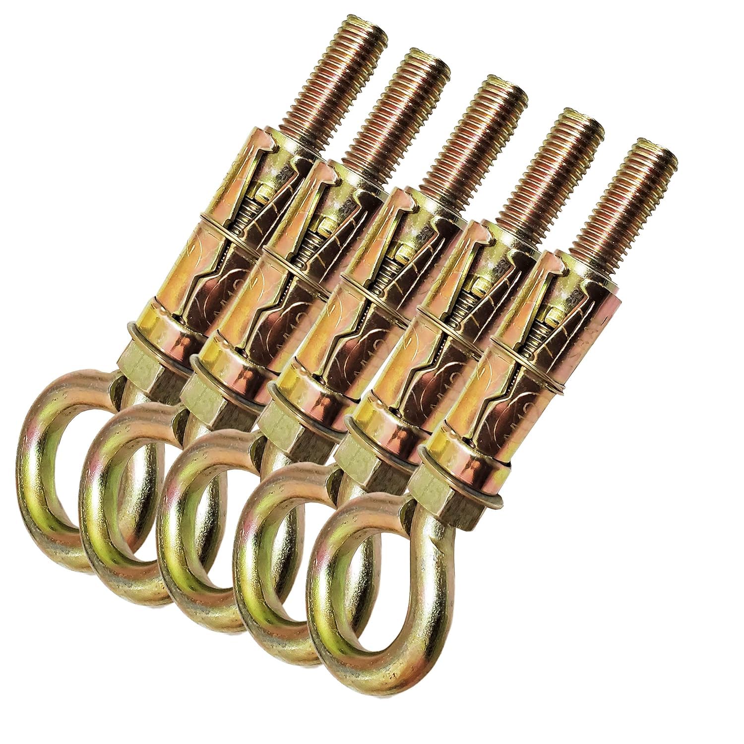 Pure Source (India) Brass Anchor Round Close Hook 8 Mm Fasteners, 12 Pieces, Gold-picture-31