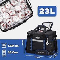 Vista 5 de Maelstrom Collapsible Soft Cooler Bag,35/55/75 Cans Beach Cooler with Flip Top Lid, Ice Chest, Leakproof & Portable for Beach, Camping, Road Trips &