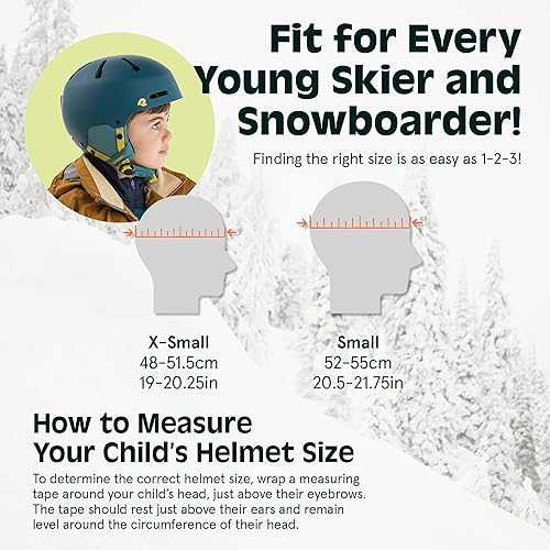 Miniatura 6 de Retrospec Comstock - Casco de esquí y snowboard para niños y niñas, casco de nieve de ajuste ajustable con carcasa protectora y ventilación