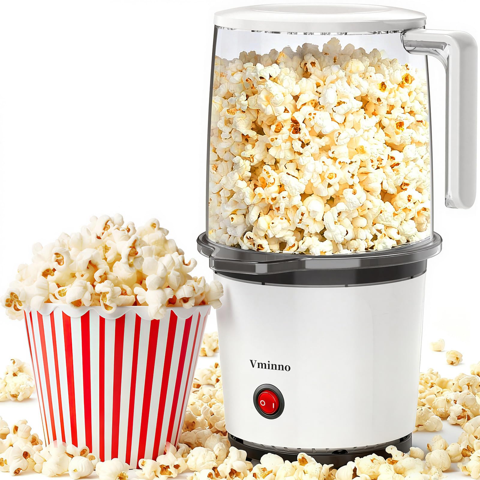 Vminno Quick & Easy Hot Air Popcorn Popper Maker