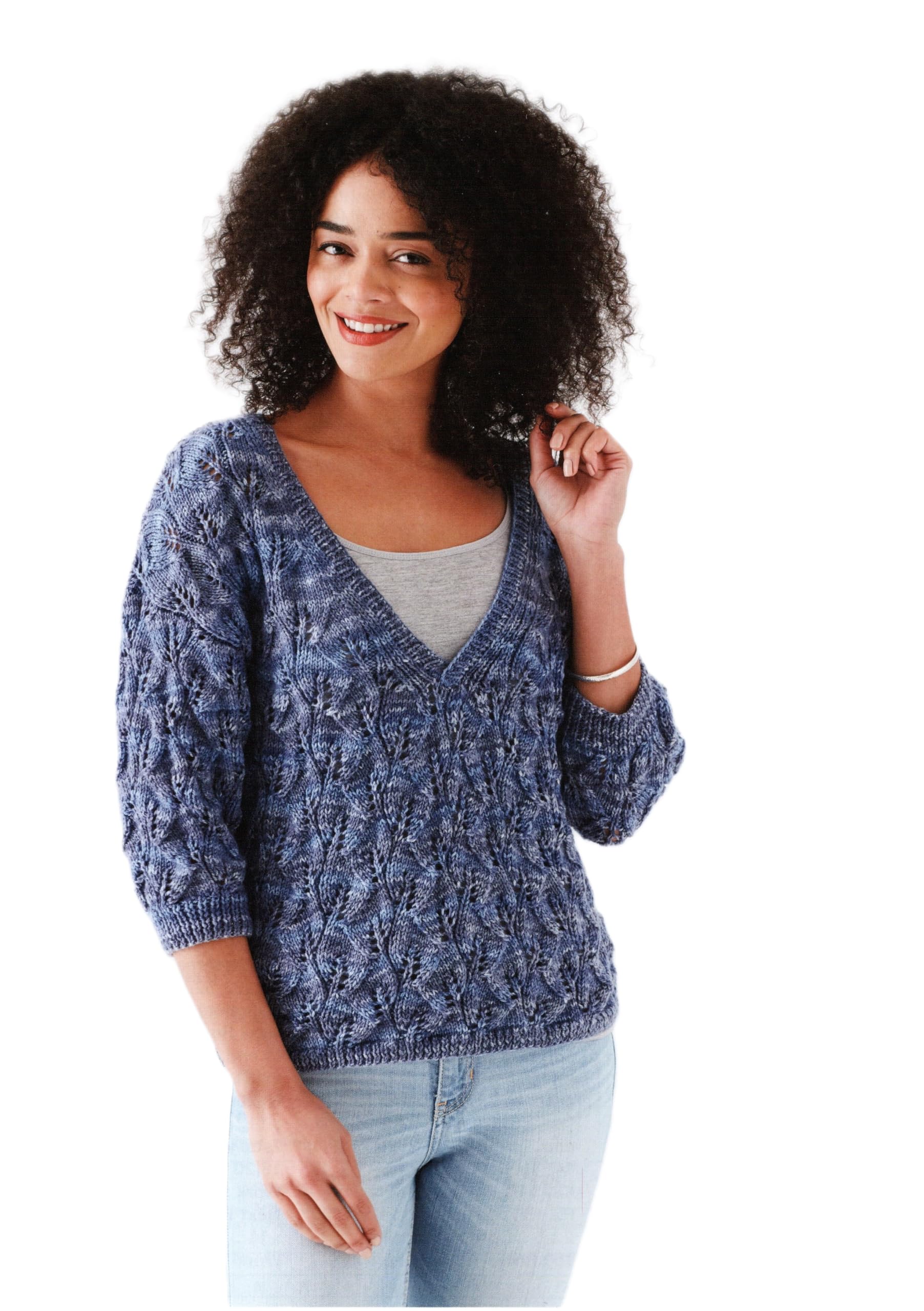 King Cole Unisex 0 5738 Knitting Pattern Womens Round And V Neck Sweaters In Drifter Aran