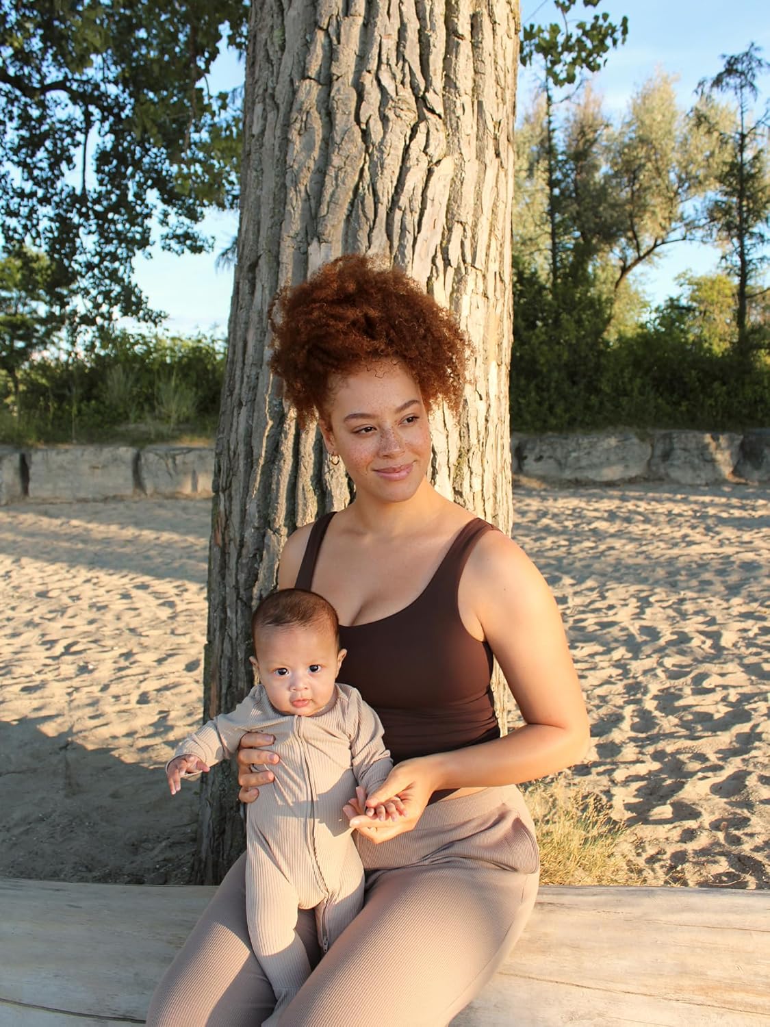 MOMANDA Maternity Nursing Tank Tops with Built in Bra Sleeveless Casual Pregnancy Tee V Neck Workout Shirt - Image 2