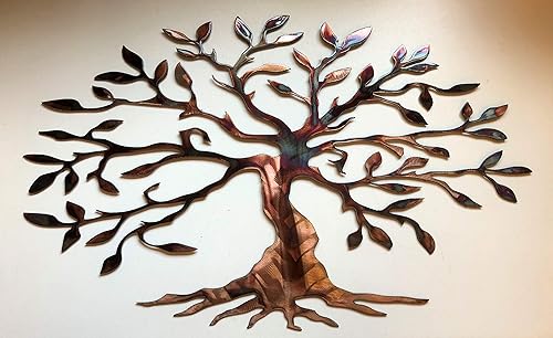 Olive Tree Metal Wall Art Wider Version