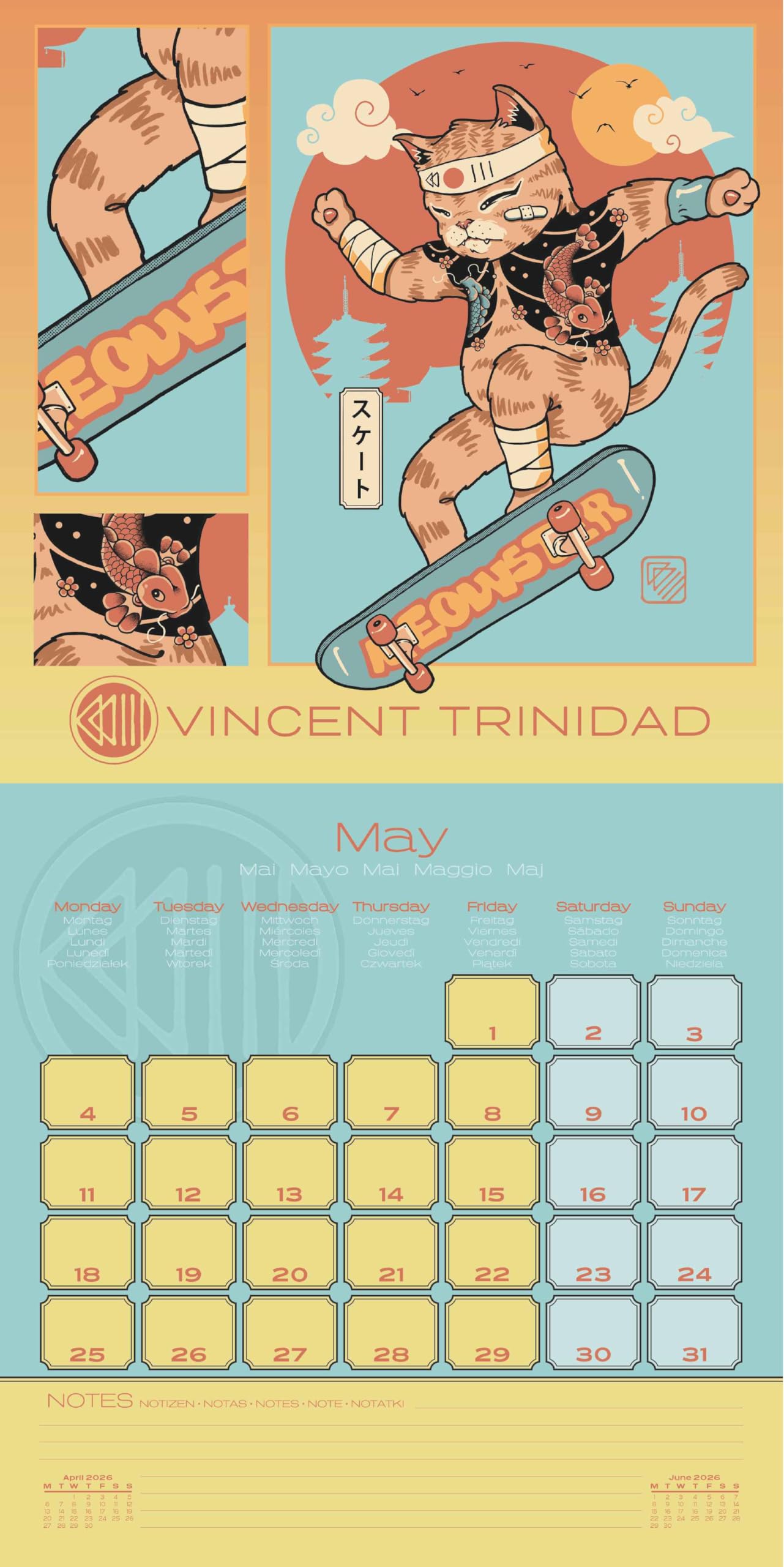 Vincent Trinadad 2026 Square Calendar