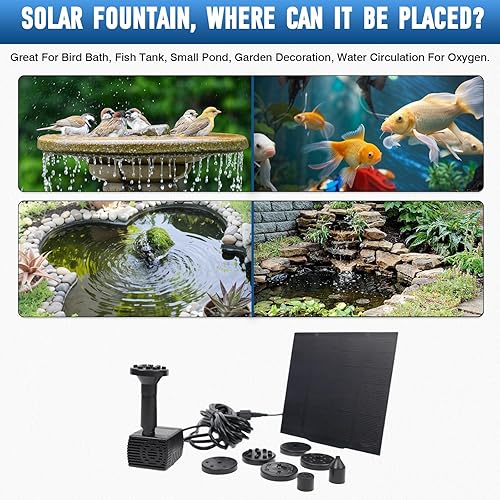 Miniatura 4 de Bomba de fuente solar MASO - Bomba de estanque de panel solar MASO Bomba de agua 7V 1.2W 200LH