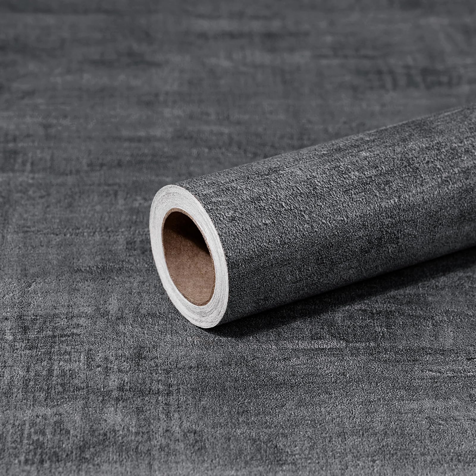 MeenJewe Dark Gray Sticky Back Plastic 40x1200cm Peel and Stick Contact Paper Modern Concrete Wallpaper Self-Adhesive Removable Wall Paper Waterproof Vinyl for Room Walls Cabinets Furniture