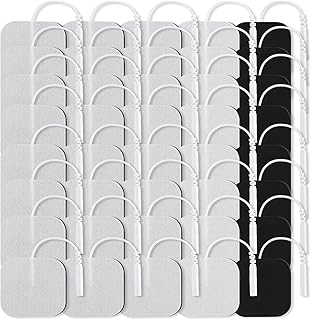 TENS Unit Replacement Pads, 40PCS 2"x2" Reusable Electrodes Patches with Upgraded Self-Adhesive Performance for Muscle Stimulator Massager Electrotherapy