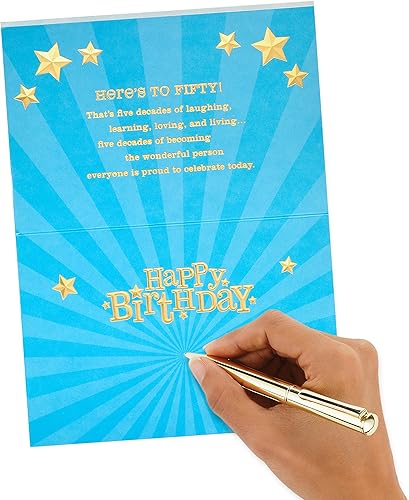 Miniatura 6 de Hallmark Tarjeta de cumpleaños número 50 (Here's to Fifty)